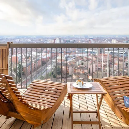Apartment T3 65m2 Terrasse&balcon - Dernier Etage - Proche Gare - Métro Jolimont Toulouse